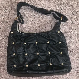 ST. JOHN black studded purse